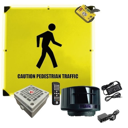 Ergomat Occupancy Sensor for Low Overhead Detection & 24in LED Sign Combo with Audible Alarm ERGO-IWS-OSTR-24-D-ALARM-COMBO